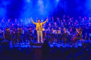 El coro a pleno con su repertorio dedicado a la banda inglesa. Foto: Gentileza Coro Polifónico de la Merced