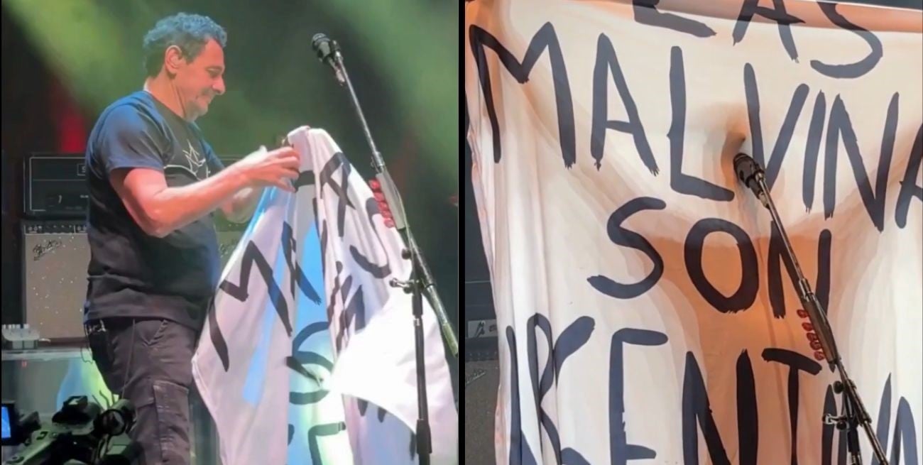 Ricardo Mollo alzó la bandera de Malvinas en un recital de Divididos: "Son argentinas"