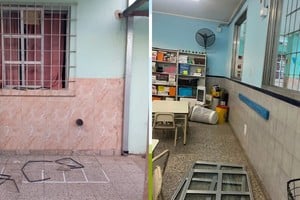 Dolor e indignación en la comunidad educativa del jardín vandalizado. Foto: Gentileza