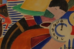 Fragmento de "Composición vibracionista" de Barradas. Foto: Museo Nacional de Bellas Artes de Buenos Aires