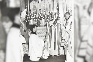 Domingo 3 de septiembre de 1961, Parroquia Santa Rosa de Lima. Consagración episcopal de monseñor Vicente Faustino Zazpe durante la misa presidida por el cardenal Antonio Caggiano, entonces arzobispo de Buenos Aires.