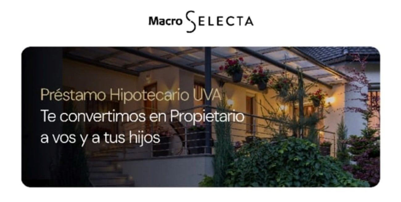 Banco Macro mejora las tasas de préstamos hipotecarios a 20 años