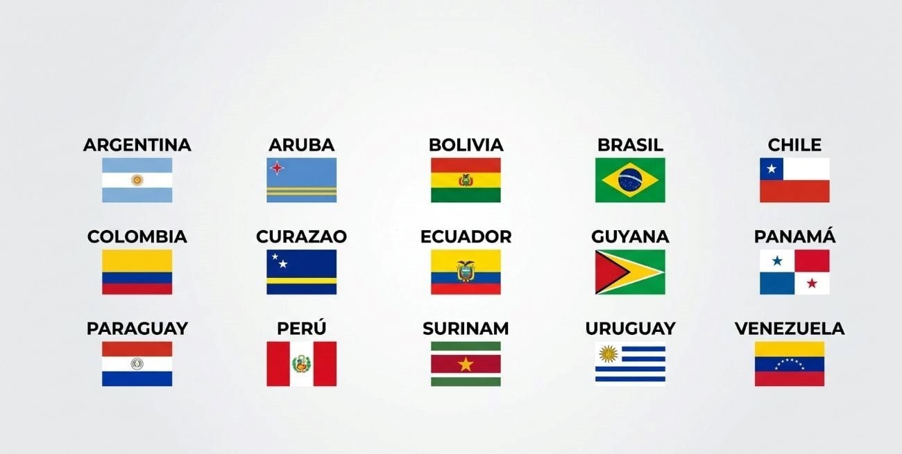 ¿Cuáles son los 15 países que competirán en los Juegos Suramericanos Santa Fe 2026?