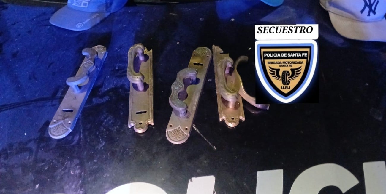 Tres detenidos por robar herrajes de bronce en aberturas de casas de Santa Fe