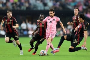 Lionel Messi fue titular y participó en el primer gol de Inter Miami ante Atlanta United. Foto: Reuters