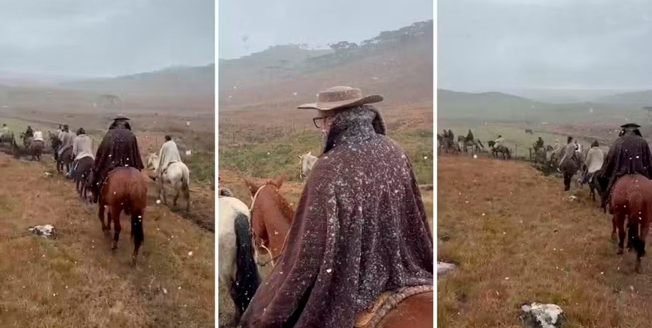 El sur de Brasil sorprendido por una nevada histórica: las imágenes de la "Sierra Gaucha"