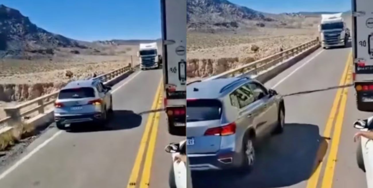 Ruta 7: intentó sobrepasar una fila y tuvo que retroceder para evitar un choque frontal