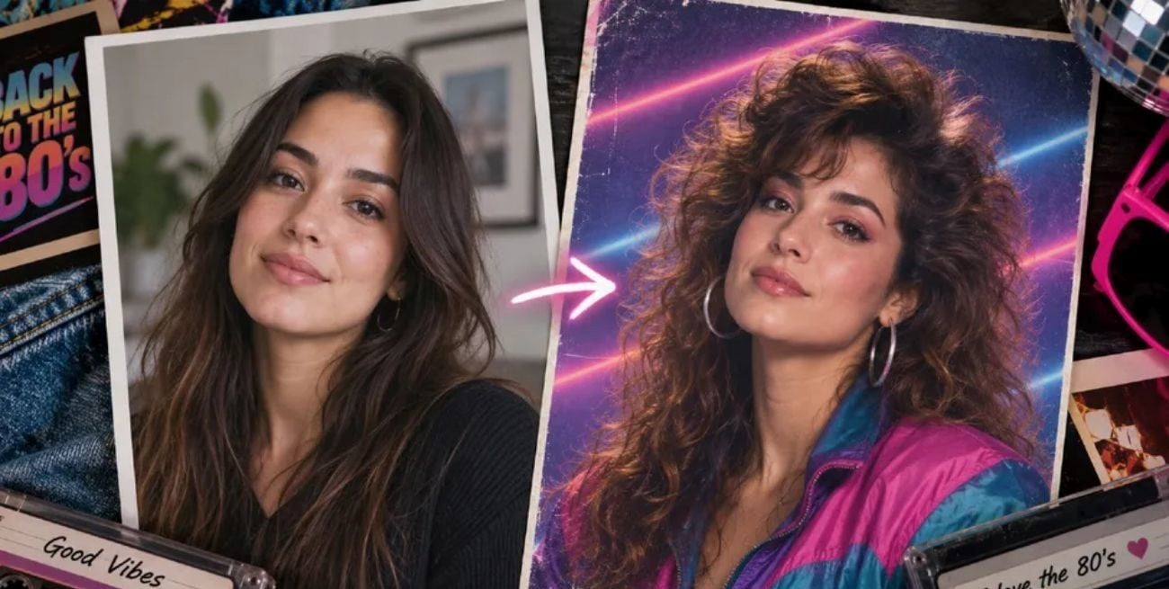 Cómo hacer el trend de los años 80 con IA y por qué las fotos retro se volvieron virales