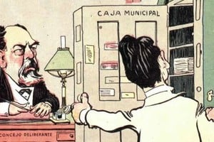 Fragmento de una tapa de Caras y Caretas dibujada por Giménez. Foto: Archivo Caras y Caretas