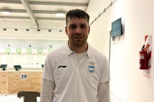 Germán Koukas representó a Argentina en el estreno del tiro deportivo.