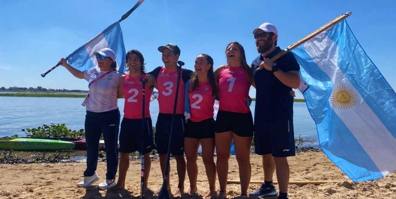 Argentina dominó el Stand Up Paddle con dos oros y cuatro medallas en Santa Fe 2026