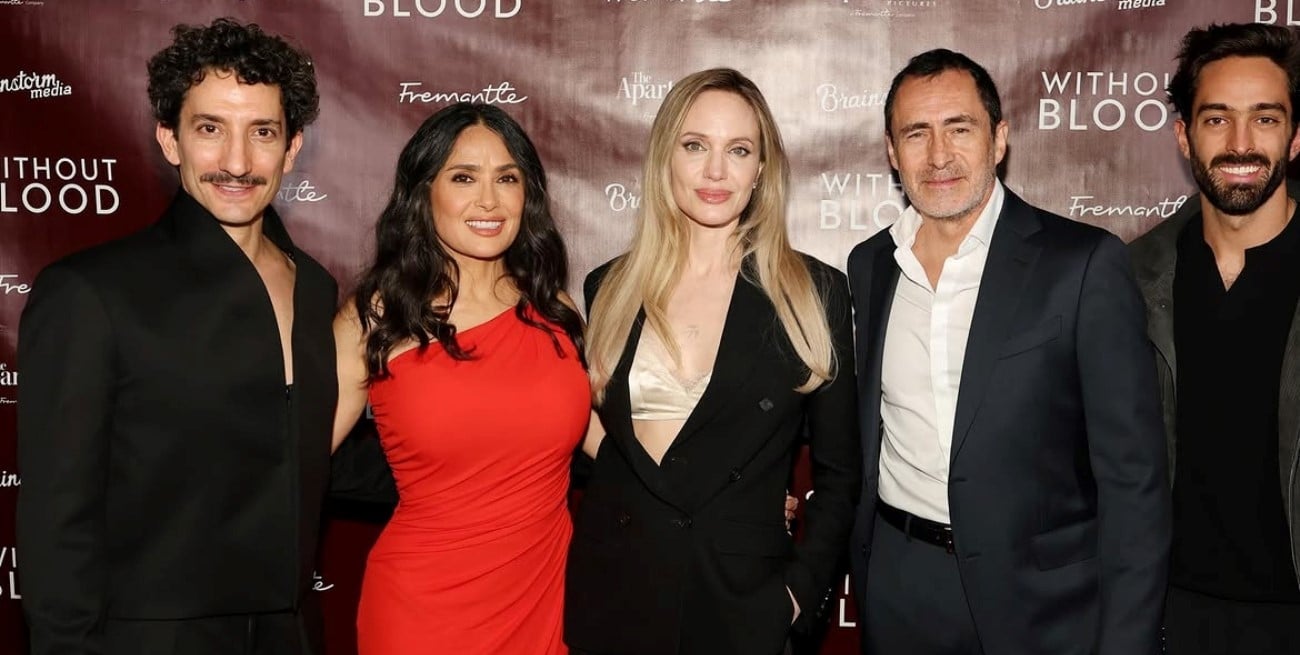 Juan Minujín estrenó junto a Salma Hayek la película dirigida por Angelina Jolie