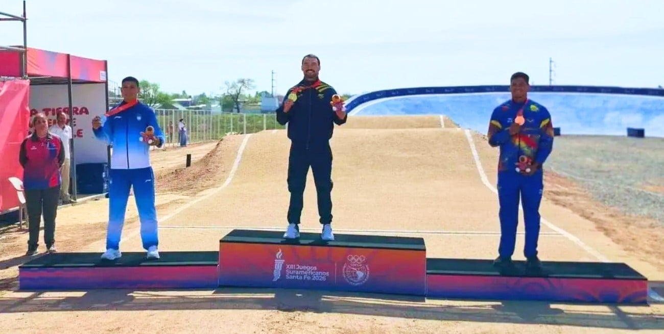 Gonzalo Molina fue plata en BMX Race y sumó otra medalla para Argentina en Rafaela