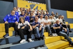 Guadalupe en el día de la presentación de sus deportistas. Gentileza
