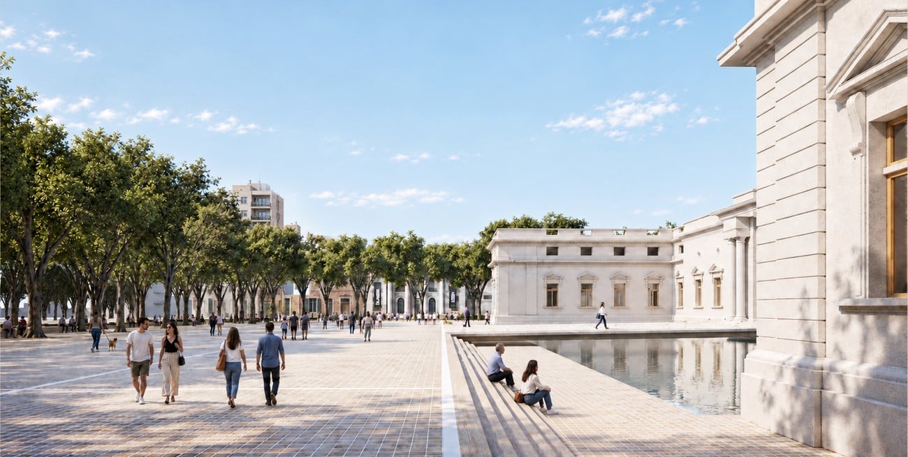 Cómo es "Sombra y agua", el proyecto ganador para refaccionar la Plaza Italia
