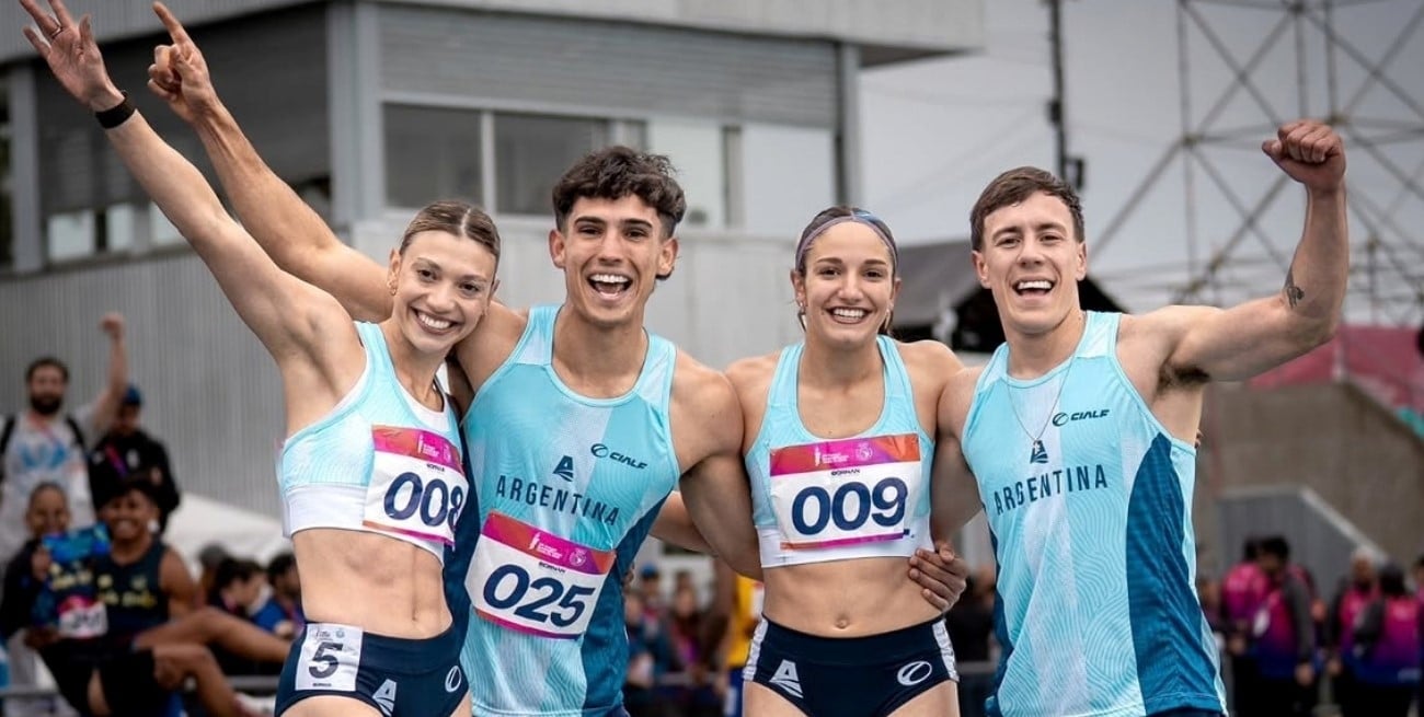 Argentina fue plata en el relevo mixto 4x100 con aporte santafesino